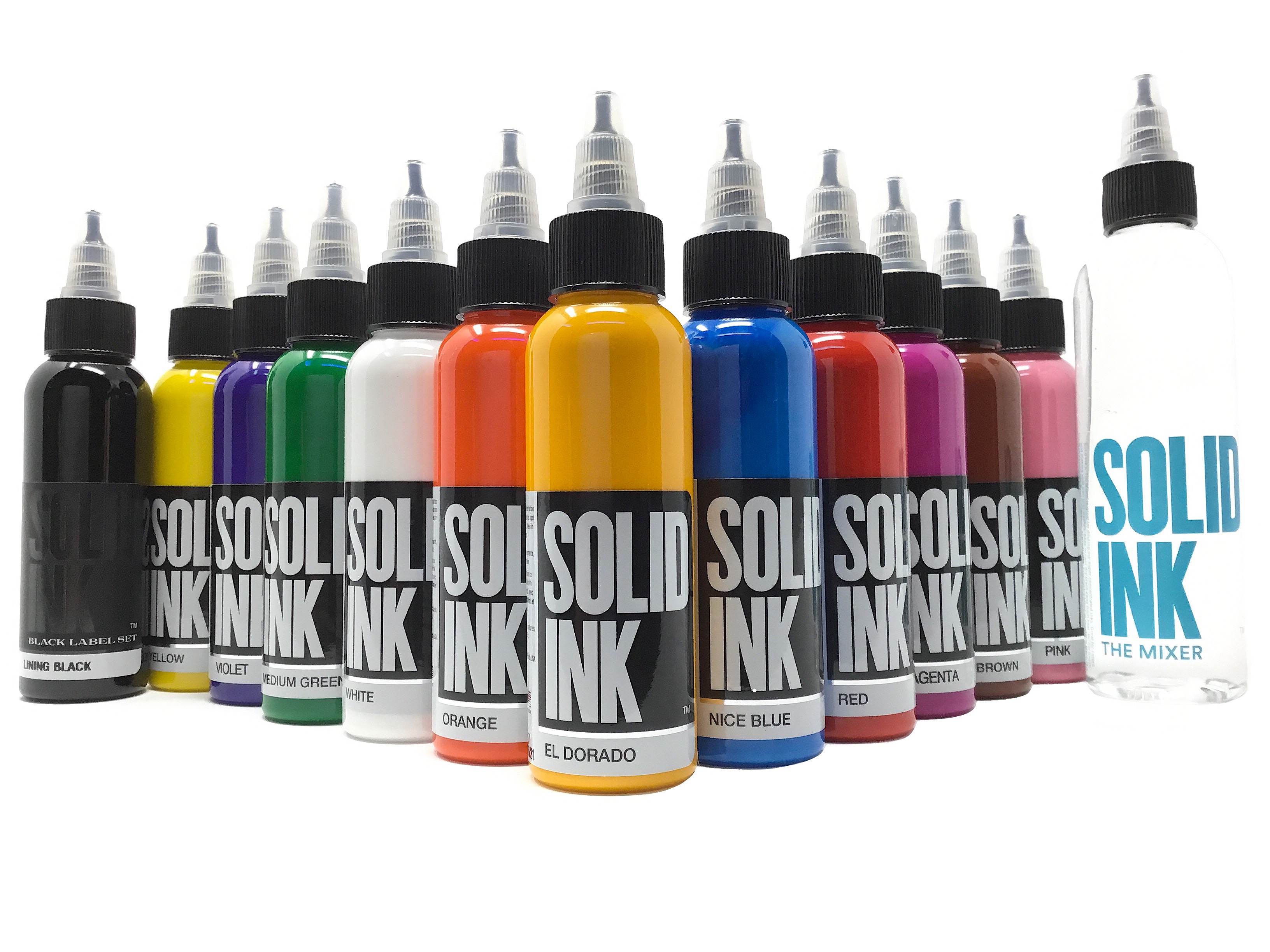 Solid Tattoo Ink 12 Color Spectrum Set Solid Tattoo Ink 12 Color Spectrum Set